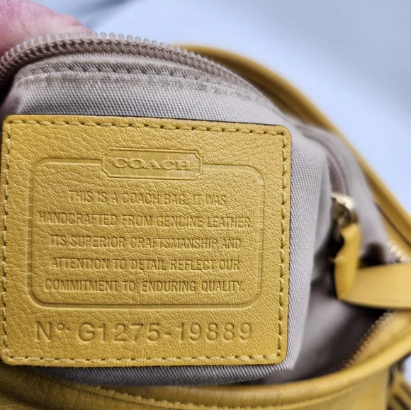 Coach Mustard 19889 Leather Legacy Duffle Shoulder Bag - Picture 11 of 12